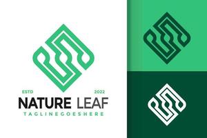 s création de logo de feuille de nature, vecteur de logos d'identité de marque, logo moderne, modèle d'illustration vectorielle de conceptions de logo