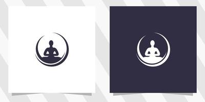 modèle de conception de vecteur de logo de yoga