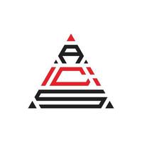 triangle créatif trois création de logo professionnel pour votre entreprise vecteur