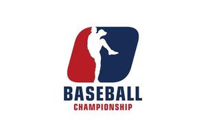 lettre o avec création de logo de baseball. éléments de modèle de conception de vecteur pour l'équipe sportive ou l'identité d'entreprise.