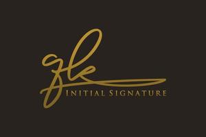 modèle de logo de signature de lettre initiale qk logo de conception élégante. illustration vectorielle de calligraphie dessinée à la main. vecteur