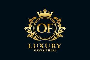 initiale du modèle de logo de luxe royal de lettre dans l'art vectoriel pour les projets de marque luxueux et autres illustrations vectorielles.