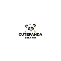 illustration de concept de logo de tête de panda mignon vecteur