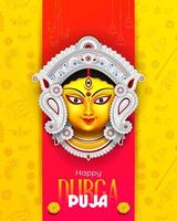 happy durga puja publicités créatives et conception de bannières de publication sur les médias sociaux vecteur