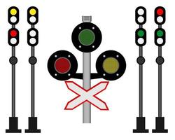 trafic ferroviaire pour les trains sur fond blanc vecteur