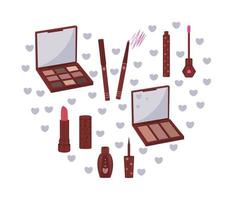 joli clipart de produits cosmétiques vecteur