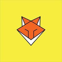 modèle de logo de visage de renard. signe et symbole animal orange simple. vecteur