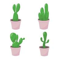 cactus en pots vecteur