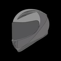 bloquer l'illustration vectorielle du casque intégral, le concept du casque, le vecteur du casque, l'art vectoriel