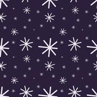 motif de flocon de neige de Noël sur fond violet. vecteur