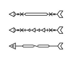 illustration de ligne décorative flèche vecteur