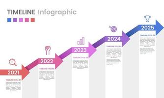 conception infographique d'échelle de flèche au succès de l'entreprise vecteur