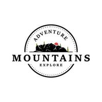 logo vectoriel d'aventures en montagne et en plein air