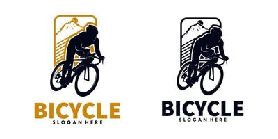 illustration de logo de vélo isolé sur fond blanc vecteur