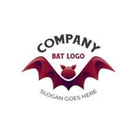 modèle de vecteur de conception de logo de chauve-souris animale géométrique abstraite de couleur dégradée