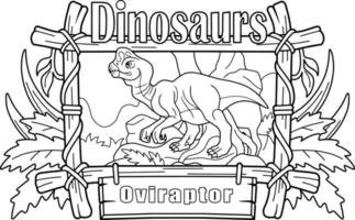oviraptor dinosaure préhistorique vecteur