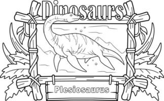 plésiosaure de dinosaure préhistorique vecteur