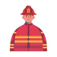 héros professionnel pompier vecteur