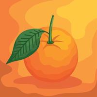 étiquette de fruits frais orange vecteur