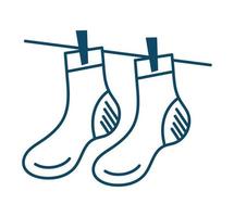 chaussettes vêtements suspendus vecteur