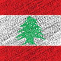 fête de l'indépendance du liban 22 novembre, conception de drapeau carré vecteur