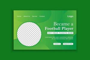 modèle de page de destination de football vecteur