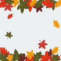 illustration vectorielle de feuilles de couleurs vives modifiables pour l'arrière-plan du texte de l'automne et du jour de thanksgiving à des fins thématiques saisonnières vecteur