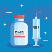 flacon d'insuline médical vecteur