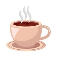tasse à café ustensile en céramique vecteur