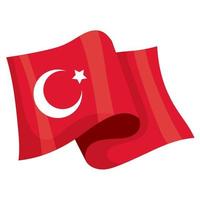 drapeau de la Turquie vecteur