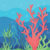 récif de corail sous-marin vecteur