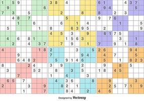 Jeu de puzzle vectoriel sudoku