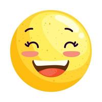femme emoji souriante vecteur