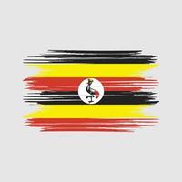 vecteur gratuit de conception de drapeau de l'ouganda