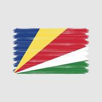 coups de pinceau du drapeau des seychelles. drapeau national vecteur
