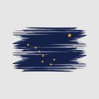 vecteur gratuit de conception de drapeau de l'alaska