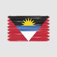 coups de pinceau du drapeau antigua-et-barbuda. drapeau national vecteur