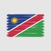 coups de pinceau du drapeau de la namibie. drapeau national vecteur