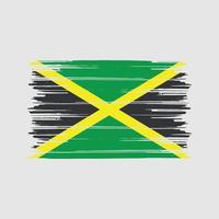 pinceau drapeau jamaïcain. drapeau national vecteur