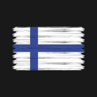 coups de pinceau du drapeau finlandais. drapeau national vecteur