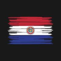 pinceau drapeau paraguayen. drapeau national vecteur