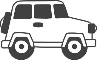 illustration de voiture suv dessiné à la main vecteur