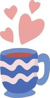 illustration de tasses à café mignonnes dessinées à la main vecteur