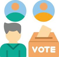 icône plate d'élection vecteur