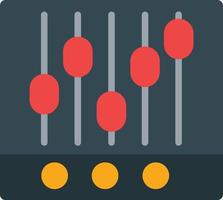 icône plate d'égaliseur de musique vecteur