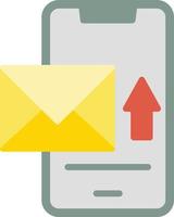icône plate d'envoi de courrier vecteur