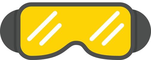 icône plate de lunettes de sécurité vecteur