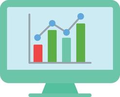 icône plate d'analyse de données vecteur