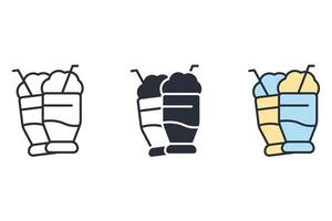 milkshake icônes symbole vecteur éléments pour infographie web