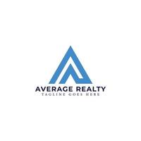 lettre initiale abstraite ar ou ra logo en couleur bleue isolé sur fond blanc appliqué pour le logo de la société d'investissement immobilier commercial également adapté pour les marques ou les entreprises ont le nom initial ra. vecteur